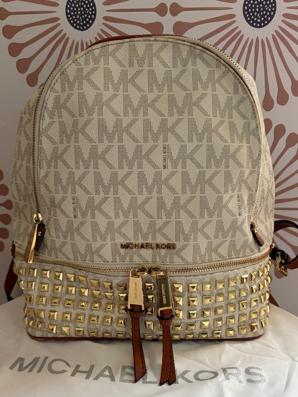 Michael Kors Rhea Zip Studded Backpack